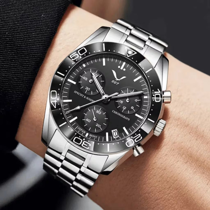 Épure Black — Mostrador Preto com Índices de Alta Legibilidade e Caixa em Aço Escovado